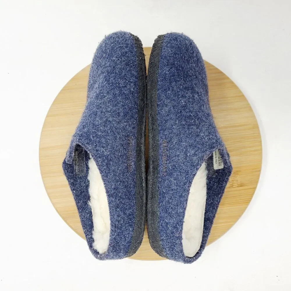 Birkenstock Zermatt‎ Shoes Kids 32 Blue Wool Slip On Mule Sandal Shearling